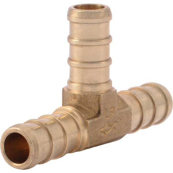 Sharkbite 3/8 In. x 3/8 In. x 3/8 In. Barb Brass PEX Tee UC360LFA - main